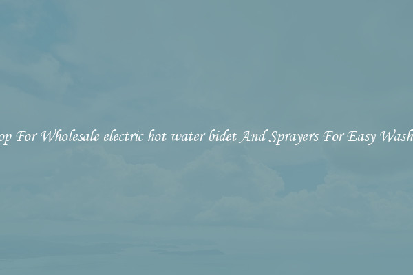 Shop For Wholesale electric hot water bidet And Sprayers For Easy Washing
