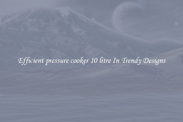 Efficient pressure cooker 10 litre In Trendy Designs