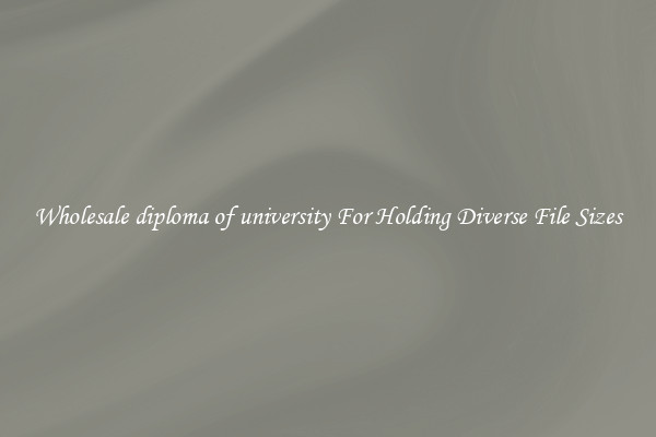 Wholesale diploma of university For Holding Diverse File Sizes