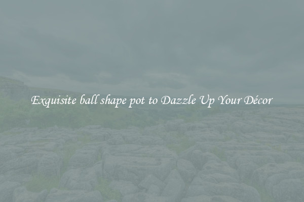 Exquisite ball shape pot to Dazzle Up Your Décor 
