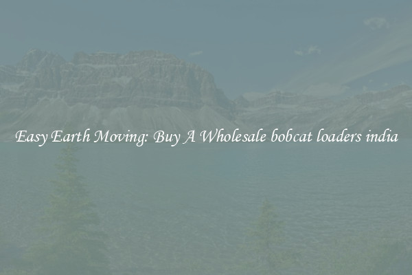 Easy Earth Moving: Buy A Wholesale bobcat loaders india
