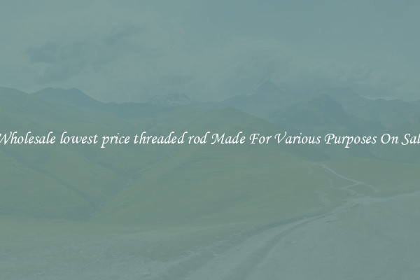 Wholesale lowest price threaded rod Made For Various Purposes On Sale