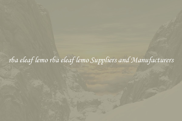 rba eleaf lemo rba eleaf lemo Suppliers and Manufacturers