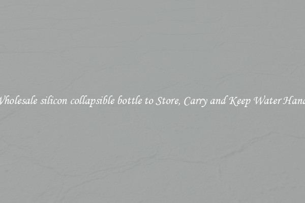 Wholesale silicon collapsible bottle to Store, Carry and Keep Water Handy