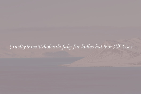 Cruelty Free Wholesale fake fur ladies hat For All Uses