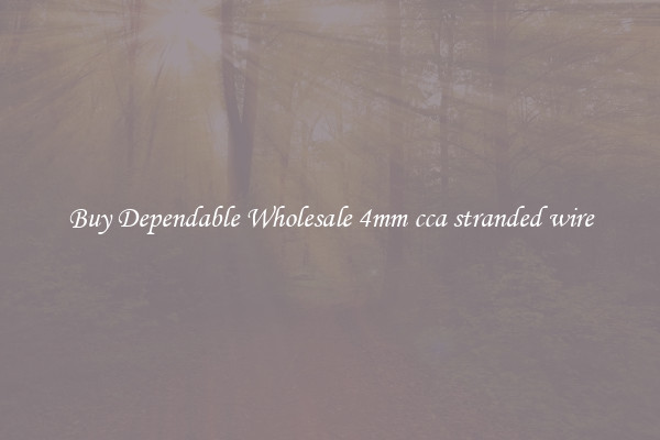 Buy Dependable Wholesale 4mm cca stranded wire