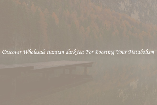 Discover Wholesale tianjian dark tea For Boosting Your Metabolism 